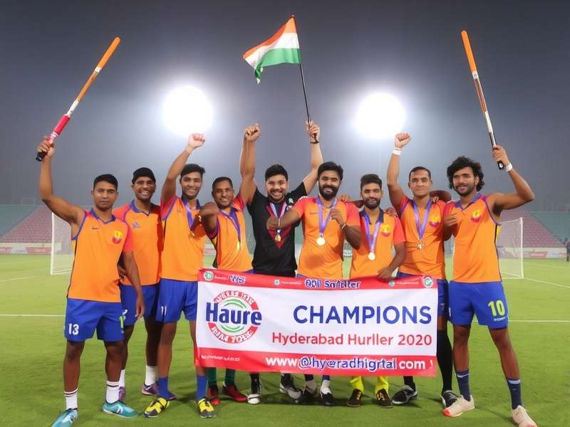 Indian players celebrating in Hyderabad Hurler Champion
